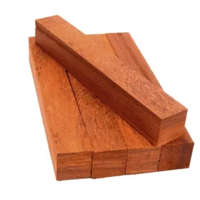 5 carrelets en bois de padouk, billet de bois, carrelet pour stylo creatistshop