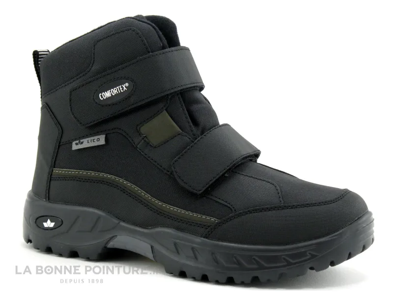 Achat chaussures LICO Homme Botte Pluie Neige, vente Lico 710108 ECUADOR V - Noir - Bottillon neige Homme
