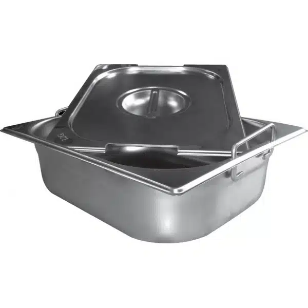 Bac inox cuisine gastronome plein anses escamotables GN2/3