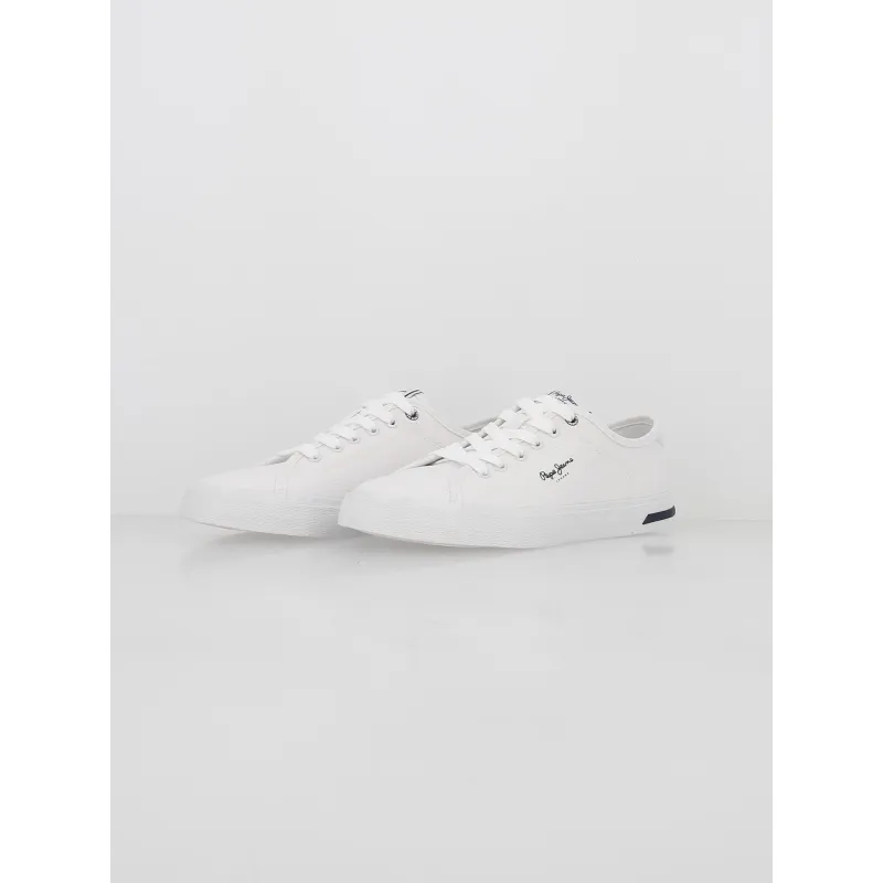 Baskets en toile kenton road blanc femme - Pepe Jeans | wimod