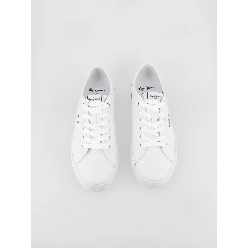 Baskets en toile kenton road blanc femme - Pepe Jeans | wimod