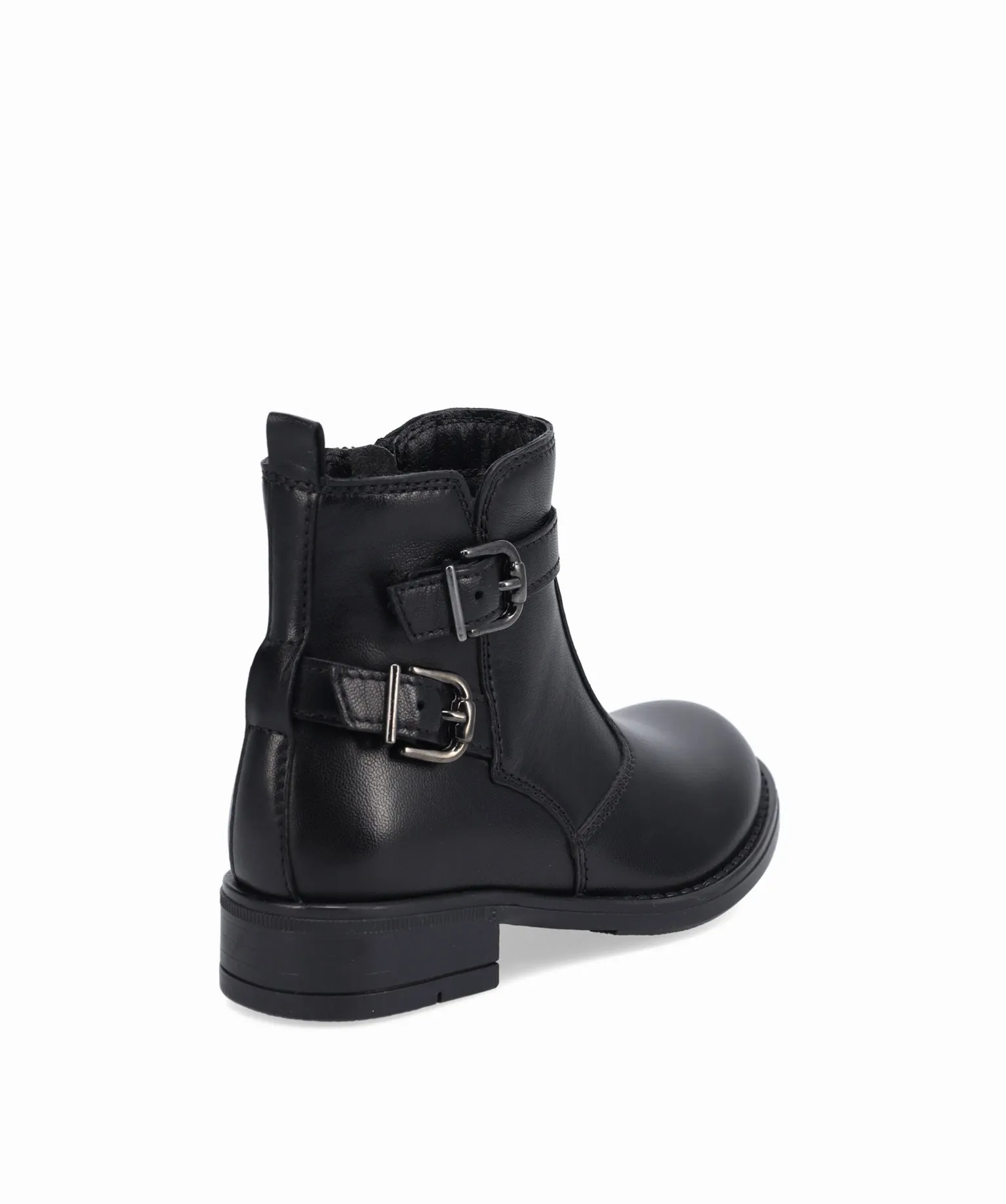 boots fille unies style cavaliere dessus cuir - taneo noir bottes et boots