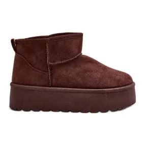 Bottes de neige en daim sur plateforme marron Corcoran brun