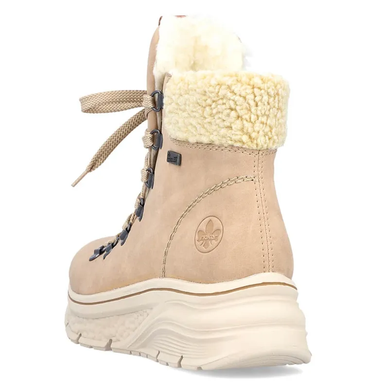 Bottes de neige imperméables Rieker beige warm pour femmes 48034-20