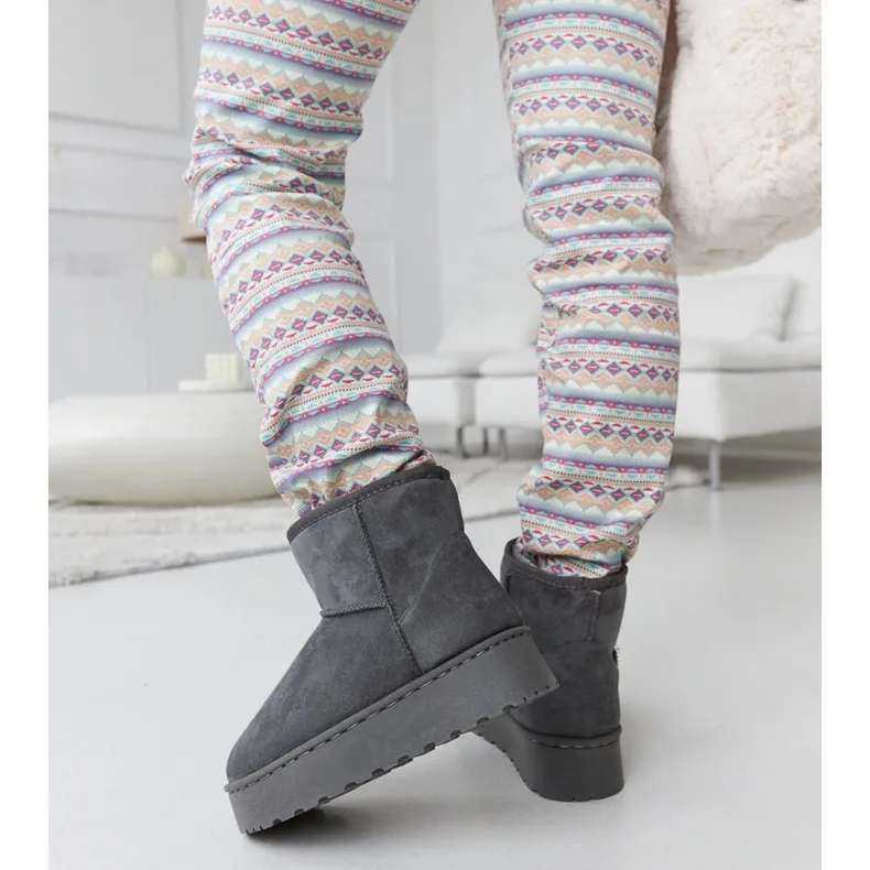 Bottes de neige isolées grises sur la plateforme Tucson
