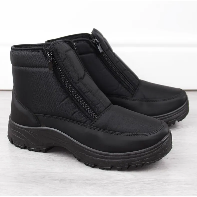 Bottes de neige isolées noires pour hommes News 5011 le noir