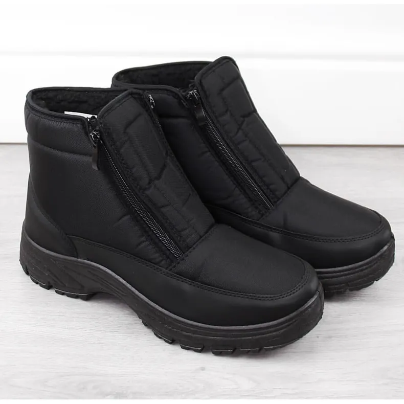 Bottes de neige isolées noires pour hommes News 5011 le noir