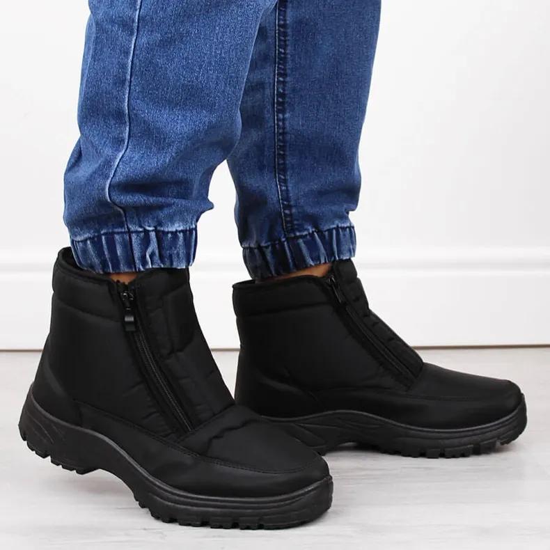 Bottes de neige isolées noires pour hommes News 5011 le noir