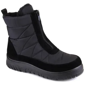 Bottes de neige isolées noires zippées pour femmes T.Sokolski Z23-348 le noir