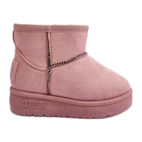 Bottes de neige isolées pour enfants avec fermeture éclair rose Big Star MM374101