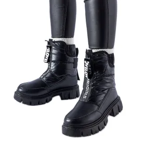 Bottes de neige Lessard matelassées isolées noires le noir