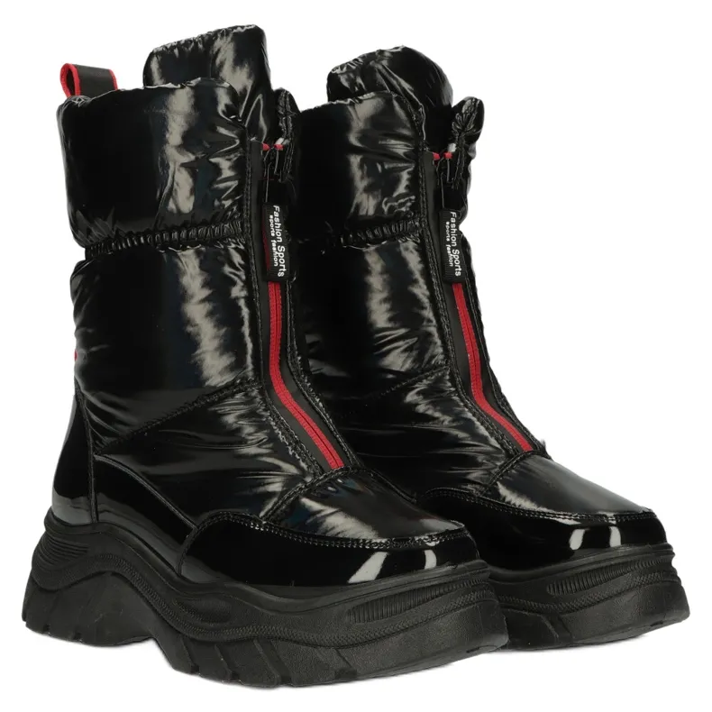 Bottes de neige noires à fermeture éclair Filippo DBT4236 le noir