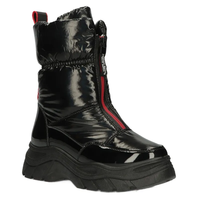 Bottes de neige noires à fermeture éclair Filippo DBT4236 le noir