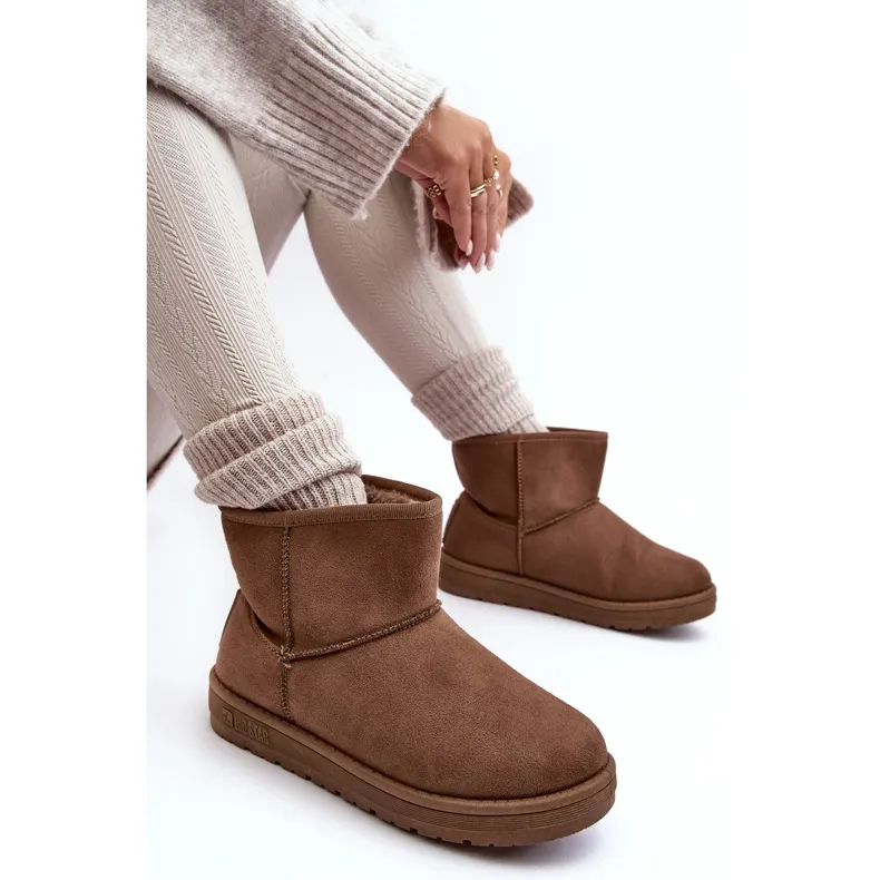 Bottes de neige pour femmes isolées avec fourrure marron Big Star MM274161 brun