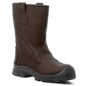 Bottes de sécurité | Fourrées, Cuir marron