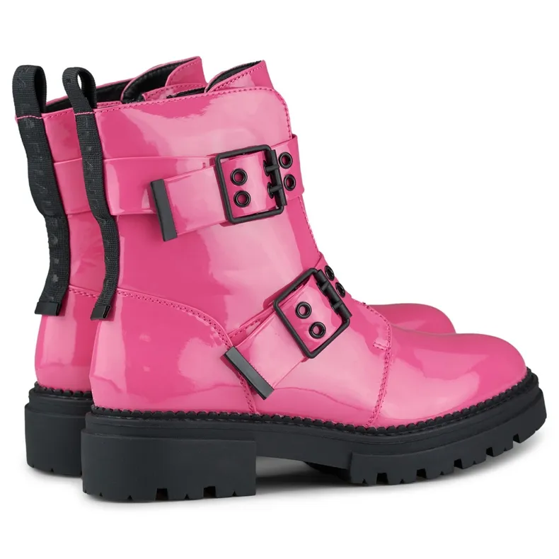 Bottes de travail femme Axelle rose verni