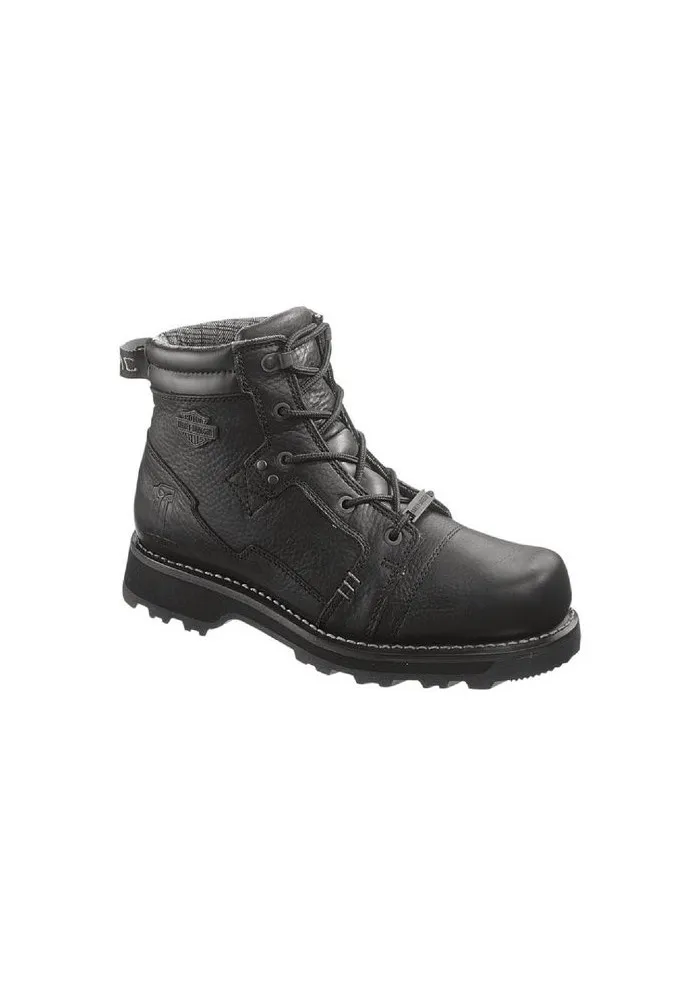 Bottes Harley Davidson Jasper en Cuir Noir (Ref : D96025) Botte Moto Homme