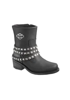 Bottes Harley Davidson Kellyn en Cuir Noir (Ref : D87029) Botte Moto Femme