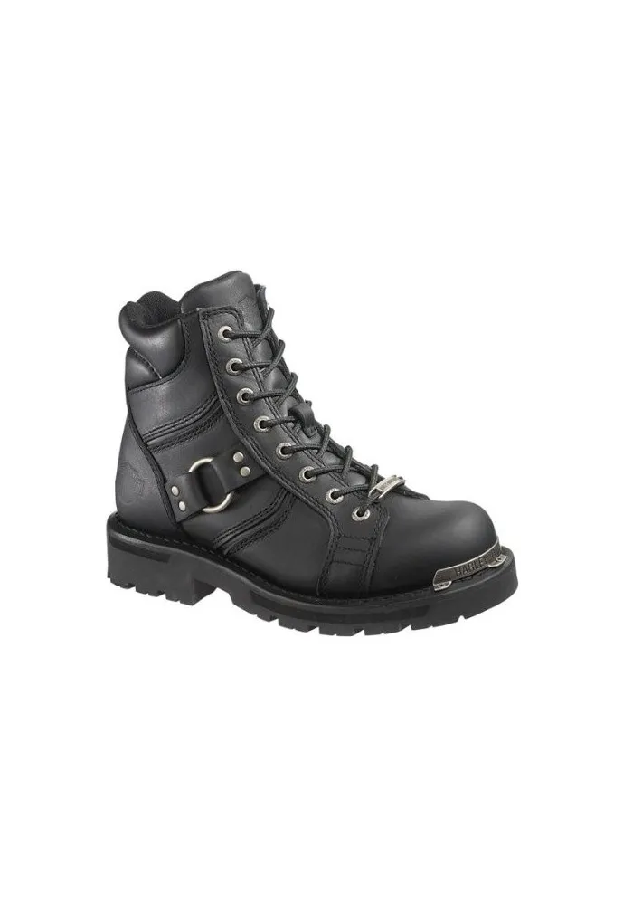 Bottes Harley Davidson Maddy en Cuir Noir (Ref : D84189) Botte Moto Femme