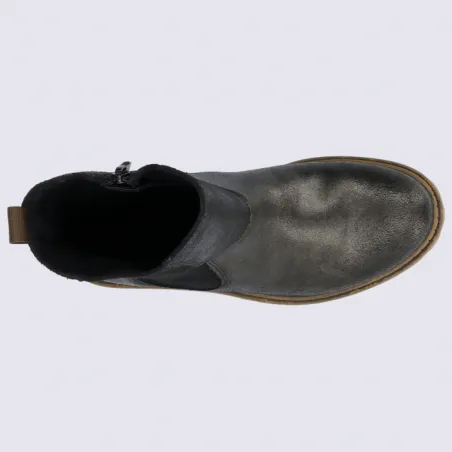 Bottes Josef Seibel, bottes tendances femme en cuir bronze et noir | Igert Chaussures & Maroquinerie