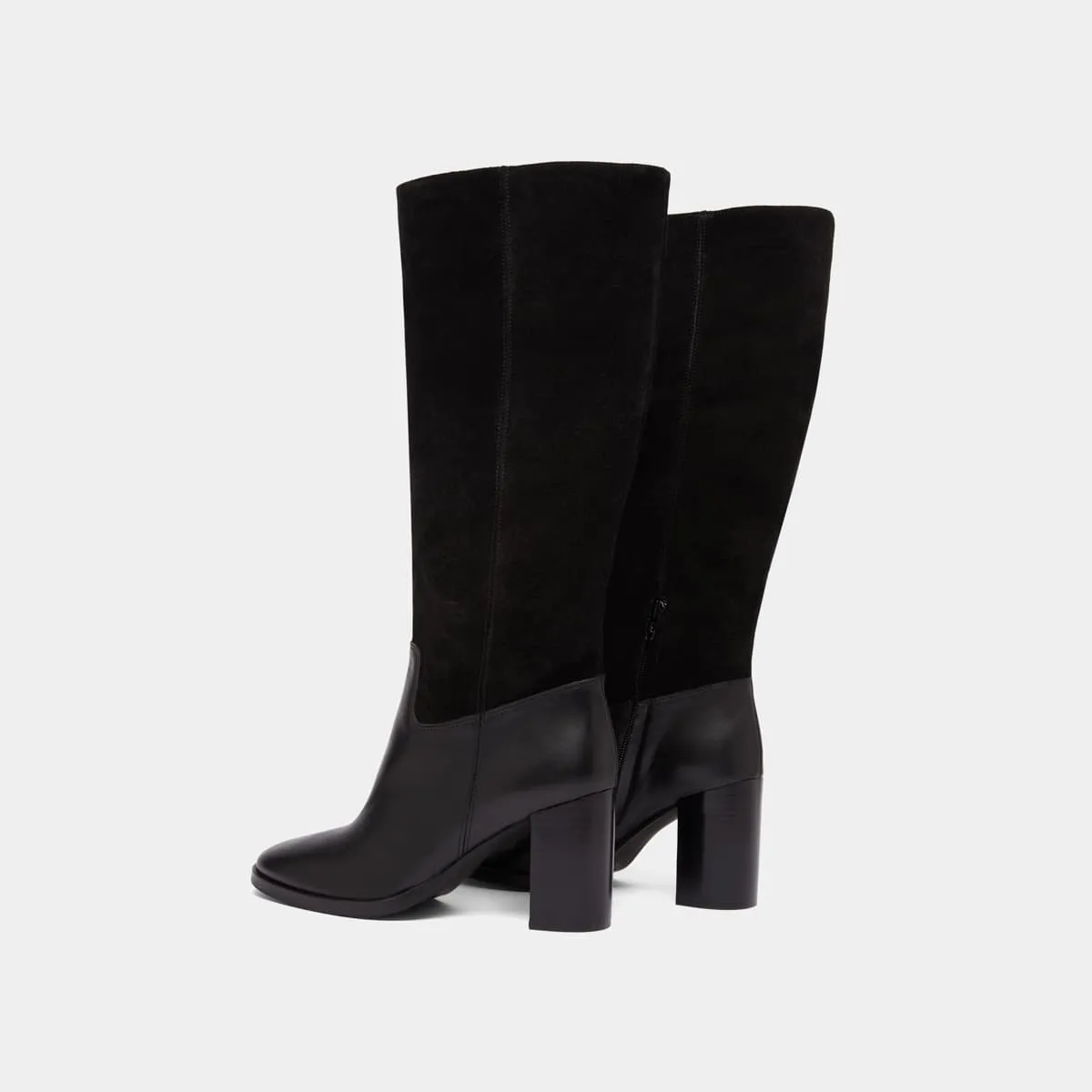 Bottes à talons en cuir et croute noirs pour Unisexe | Jonak