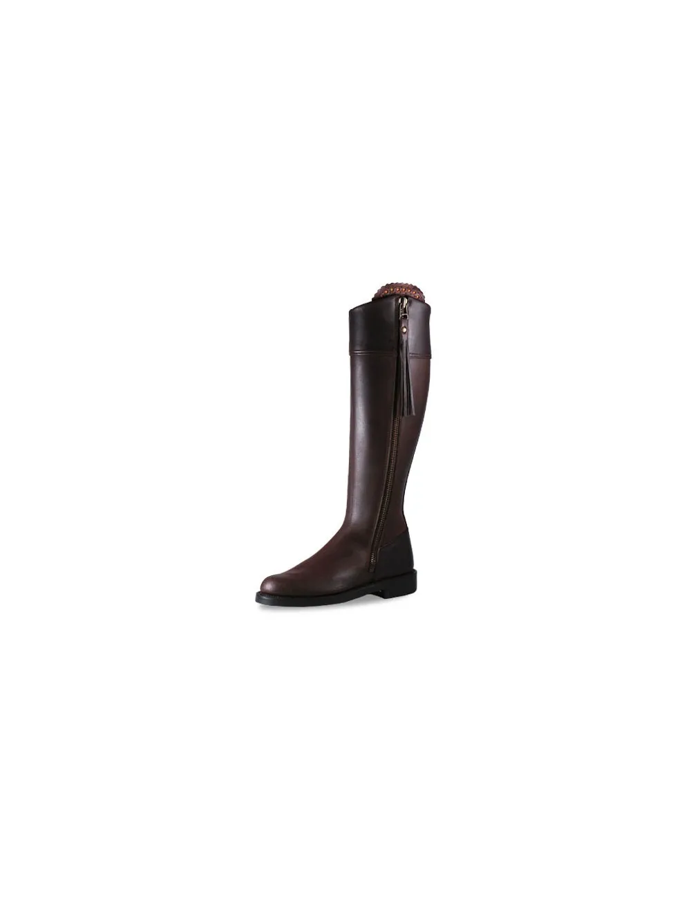 Bottes équitation cuir marron elegantes sur mesure