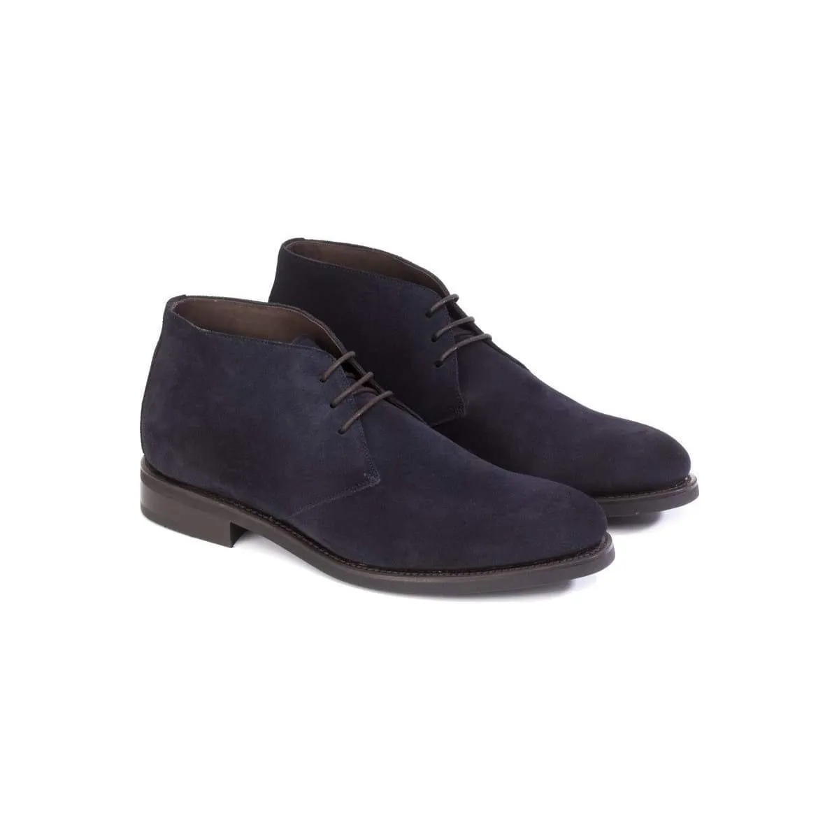 Bottines homme à lacets en cuir - Bleu