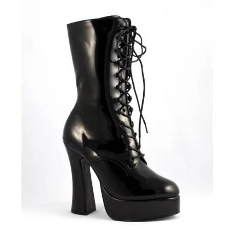 Bottines Talons Hauts Pleaser ELECTRA-1020 Noir vernis