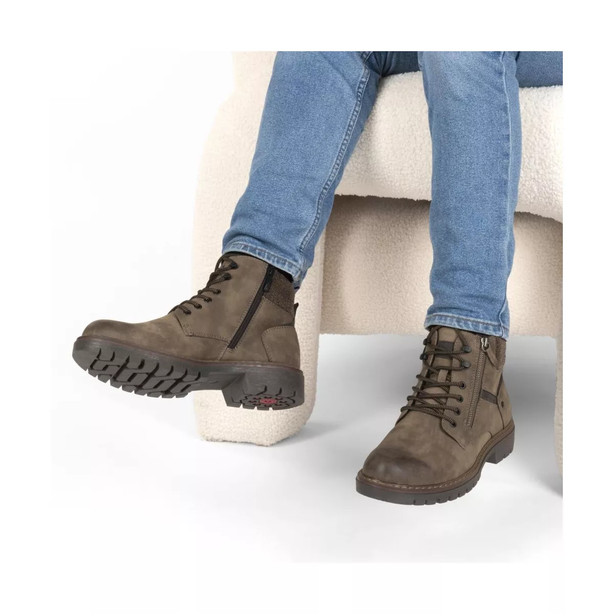 Bottines TAUPE RELIFE