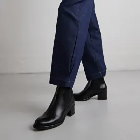 Bottines à talons en cuir noir pour Unisexe | Jonak