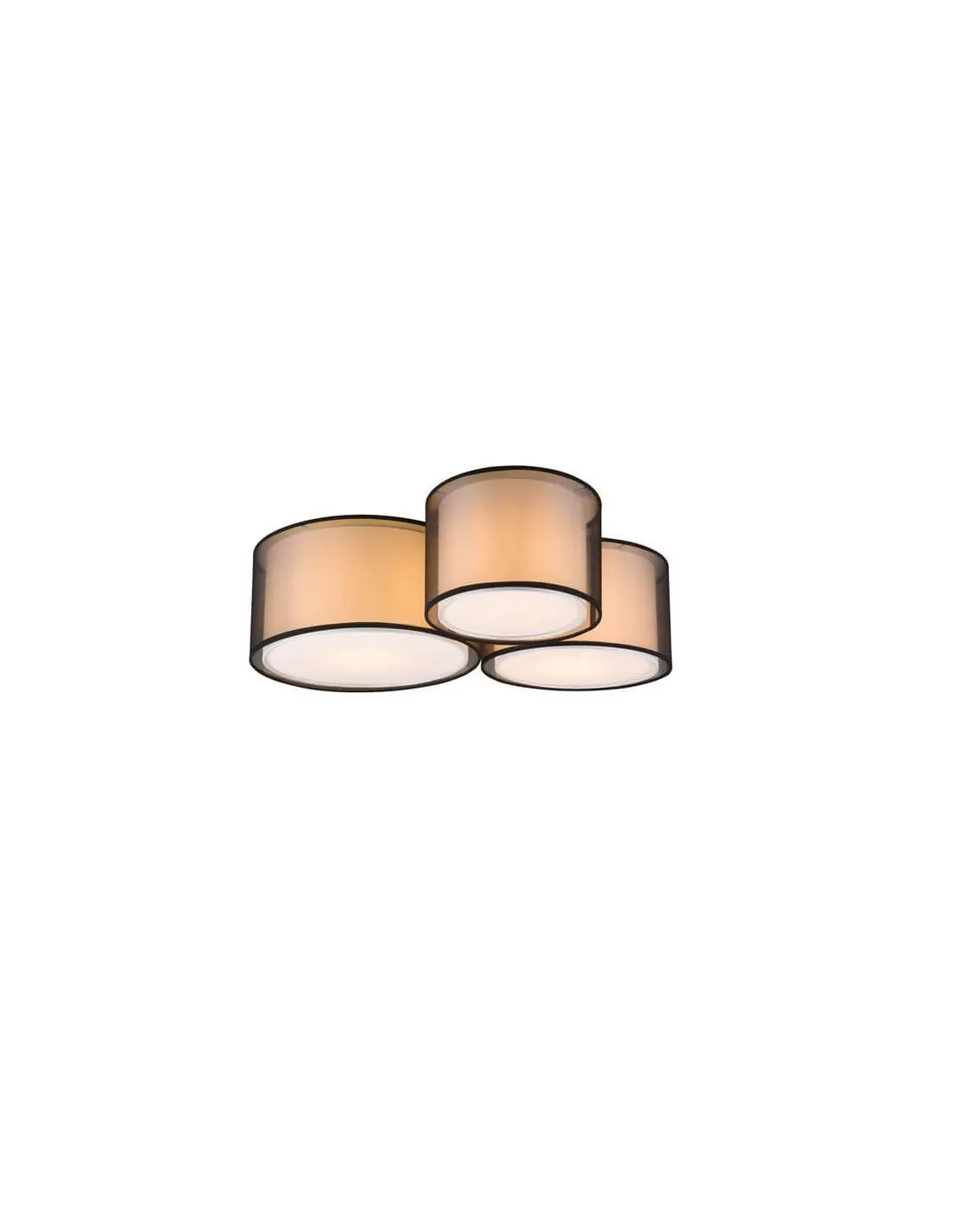 Burton Plafonnier rond 3/5 noir | LéonLeds