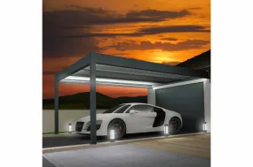 Carport isotoit® modern gris anthracite 6,26x4,50m + led