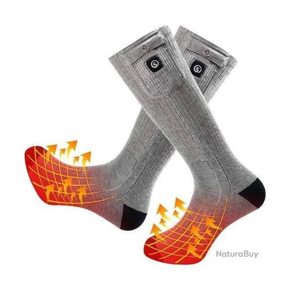 Chaussettes chauffantes Tignes, Savior M Gris