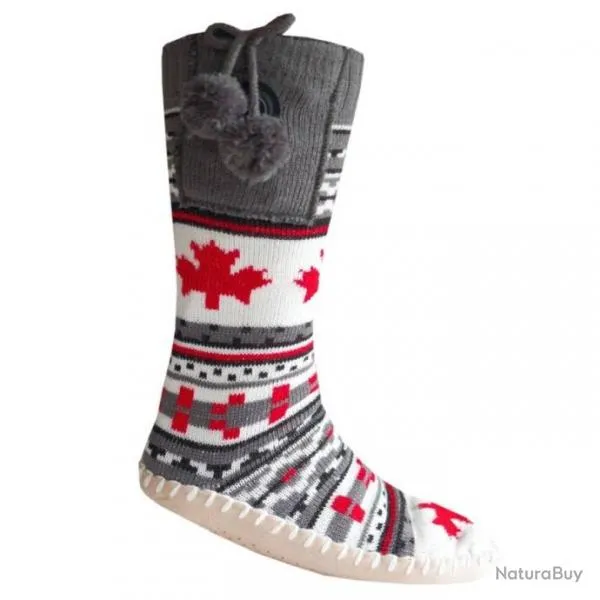 Chaussettes-chaussons chauffantes grises, Glovii 40 - 44