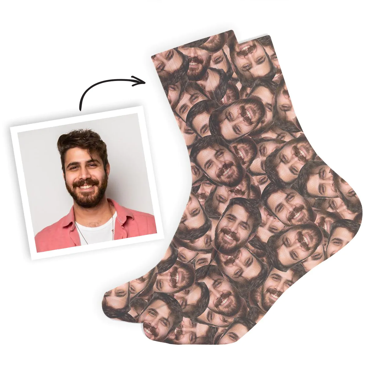 Chaussettes personnalisées visage