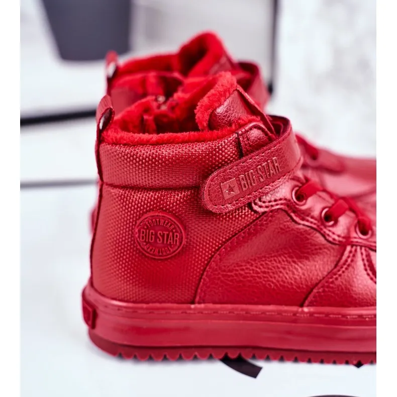 Chaussures pour enfants Baskets Big Star Warm Red GG374042 rouge