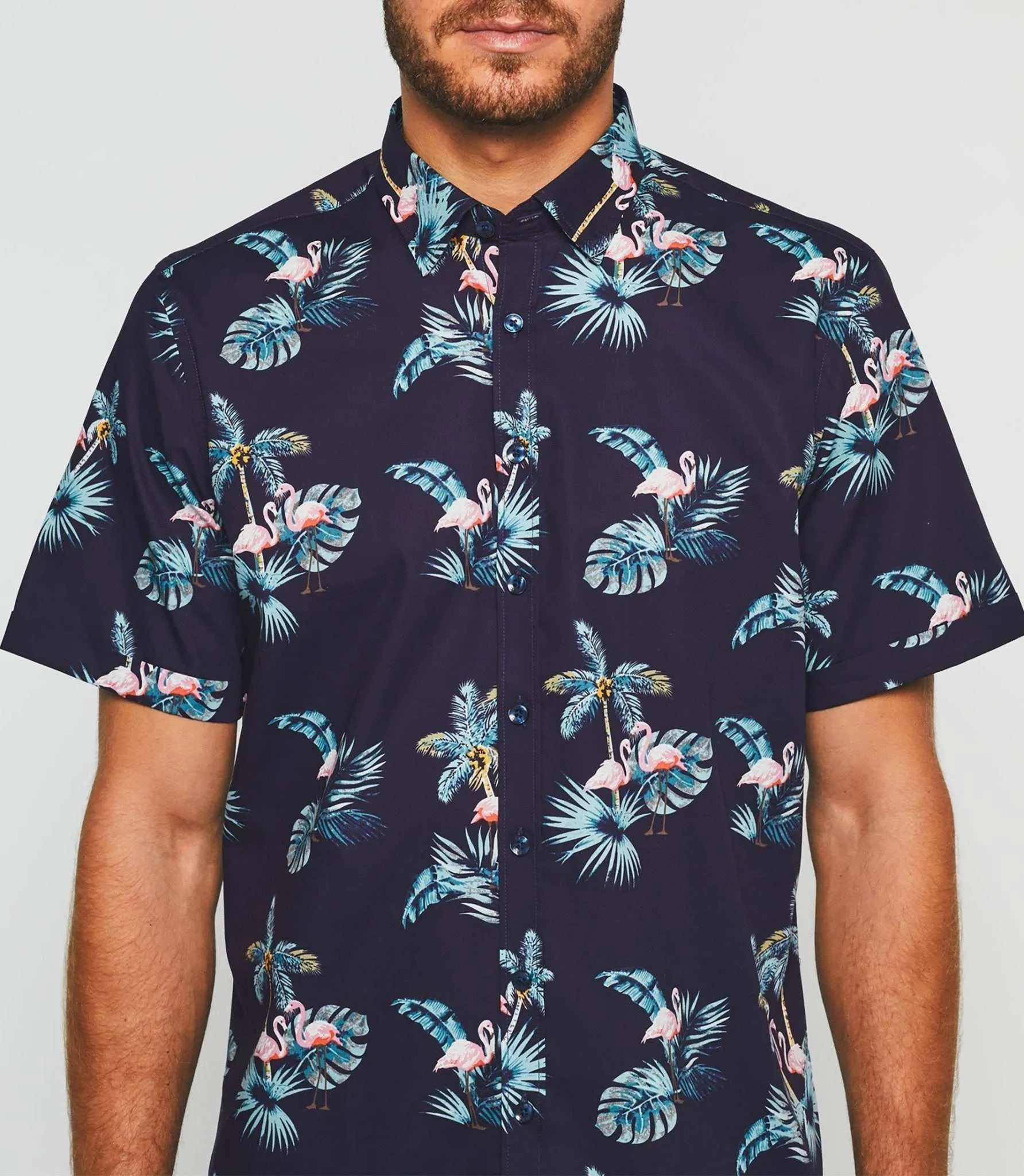 Chemise manches courtes marine Kili