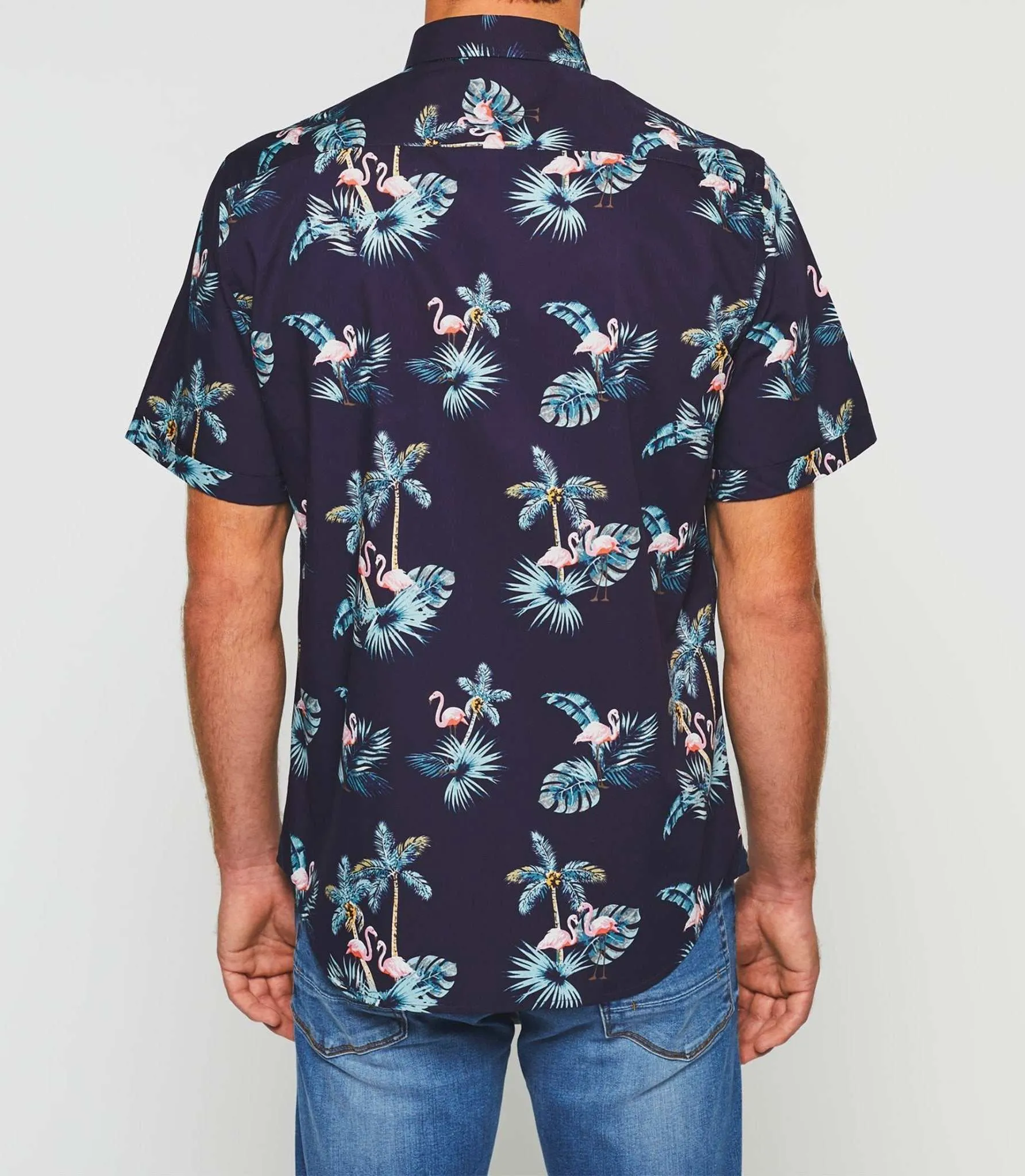 Chemise manches courtes marine Kili