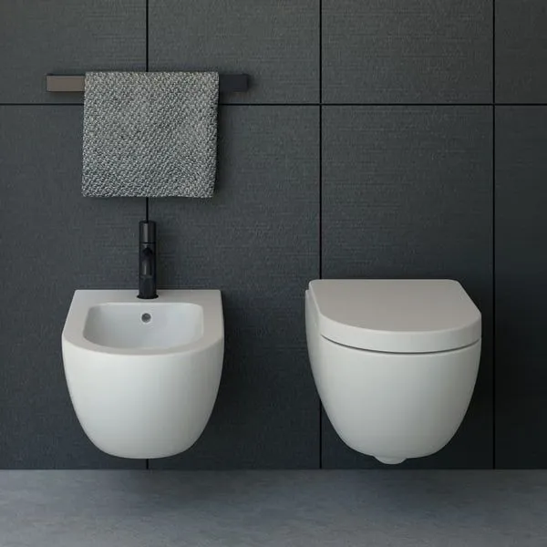Cielo Enjoy 48 sanitaires suspendus, WC, bidet et abattant soft-close 