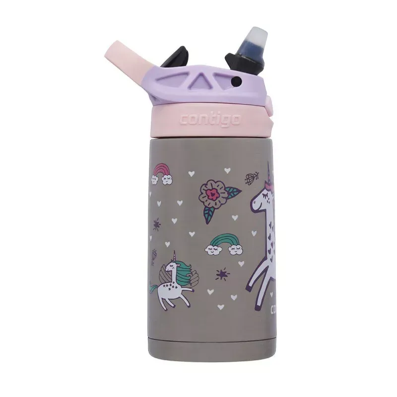 EASY CLEAN Gourde à eau isotherme pour enfant Autospout CONTIGO 380 ml Licorne