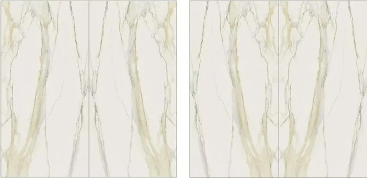 Florim I Classici Di Rex Gold Open Book 6 mm A+B Glossy 320x320 cm 9000176 | Revêtement mural imitation marbre