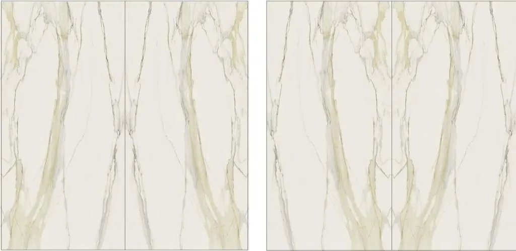 Florim I Classici Di Rex Gold Open Book 6 mm A+B Glossy 320x320 cm 9000176 | Revêtement mural imitation marbre