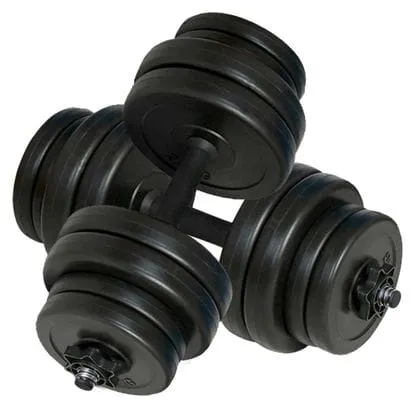 Haltères 2 x 15 kg fitness musculation