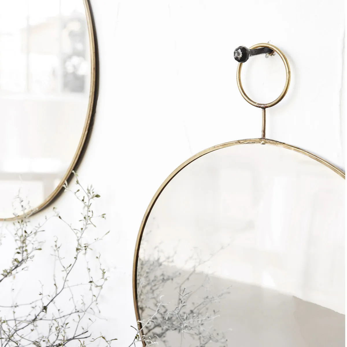 House Doctor Miroir LOOP Laiton Petit Modèle diam 32cm