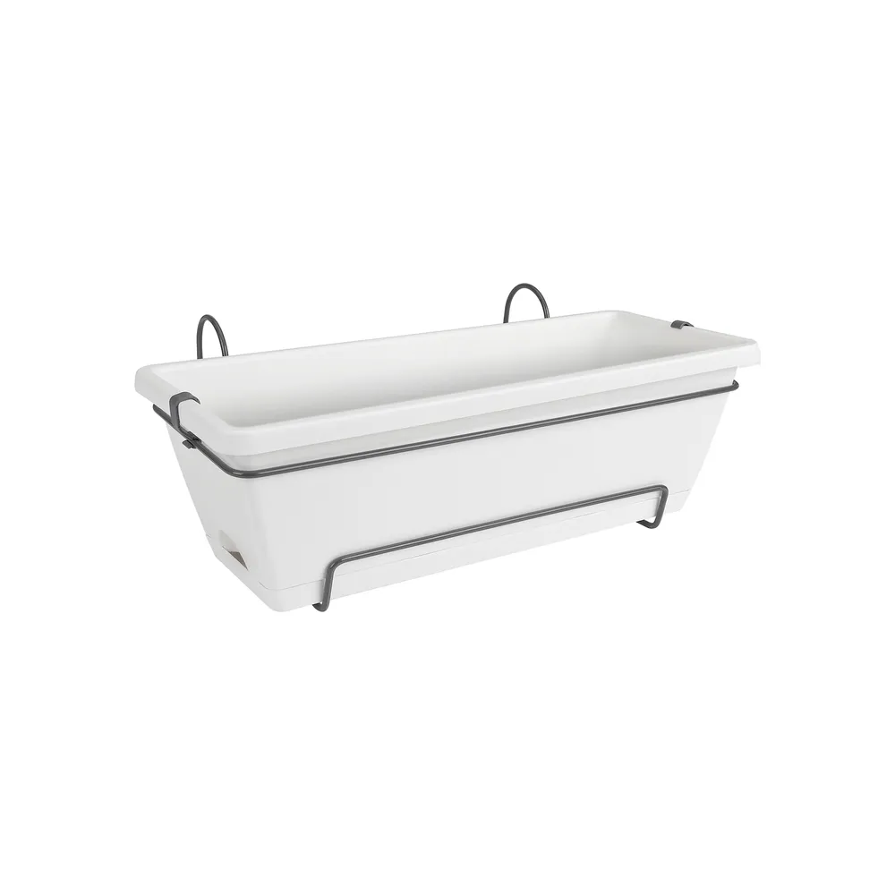 Jardinière barcelona en plastique blanc - L50cm