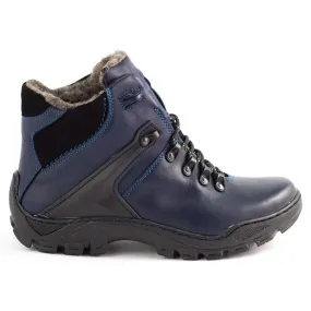 KENT Chaussures d'hiver pour hommes Bottes de neige 119, trekking, bleu marine