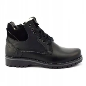 KOMODO Bottes de neige isolées pour hommes noires 885 le noir