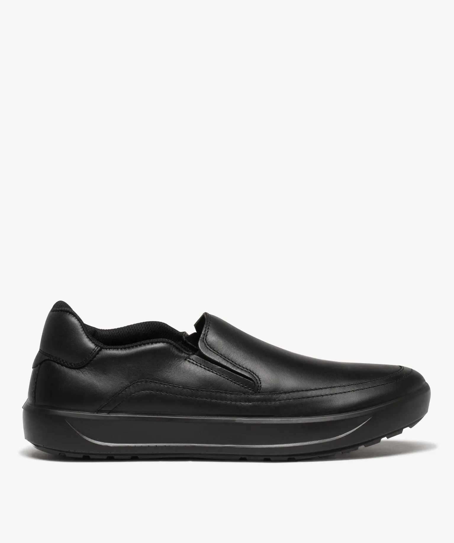 mocassins homme unis confort et dessus mate noir vif chaussures de ville