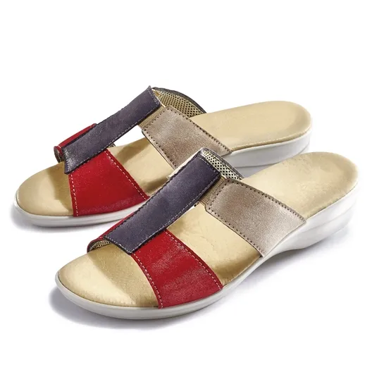 Mules confort Rouge/beige - taille 40