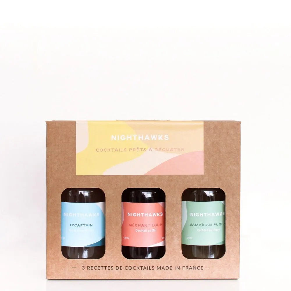 Nighthawks - Coffret de 3 cocktails prêts à boire 